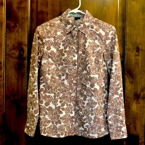 Boden Button Up Long Sleeve Blouse Size 8